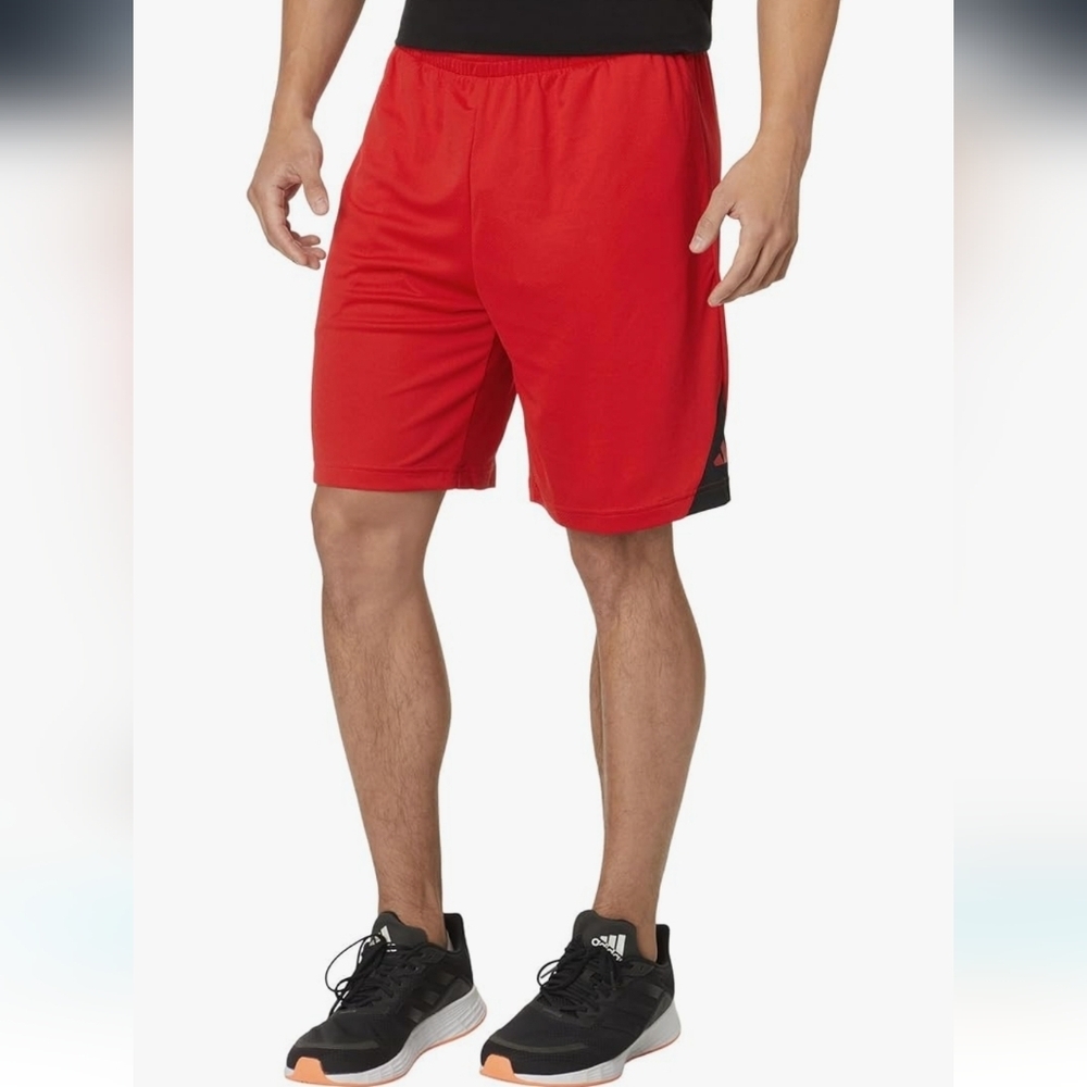 ADIDAS Badge of Sport Shorts in Better Scarlet/Black Size 3XL 9 inch Inseam